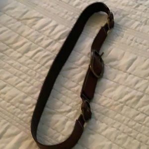 Brown leather belt